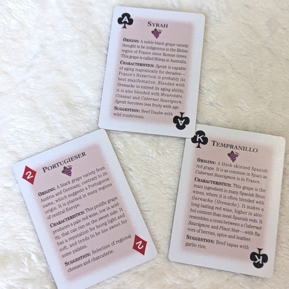 Brand New Playing Cards - 2 Decks Themed White Wine and Red Wine - Picture 5 of 6